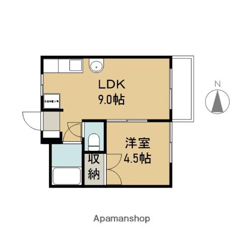 コーガマンション(1LDK/3階)の間取り写真