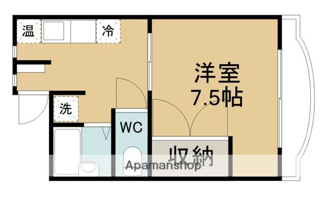 カーサアネイロマンション(1K/2階)の間取り写真