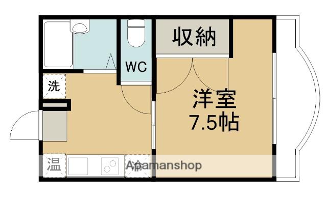 カーサアネイロマンション(1K/4階)の間取り写真