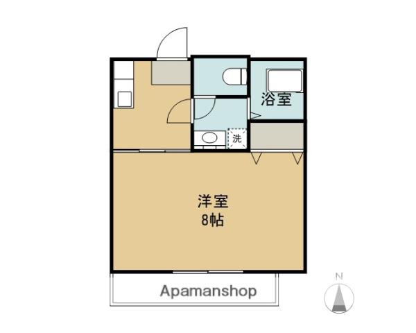 ホルベイ(1K/2階)の間取り写真