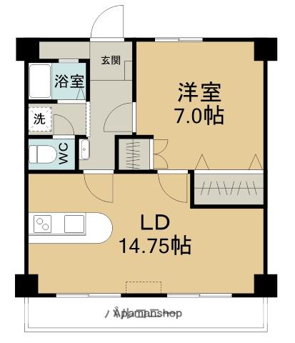 メゾンコンフォート(1LDK/1階)の間取り写真