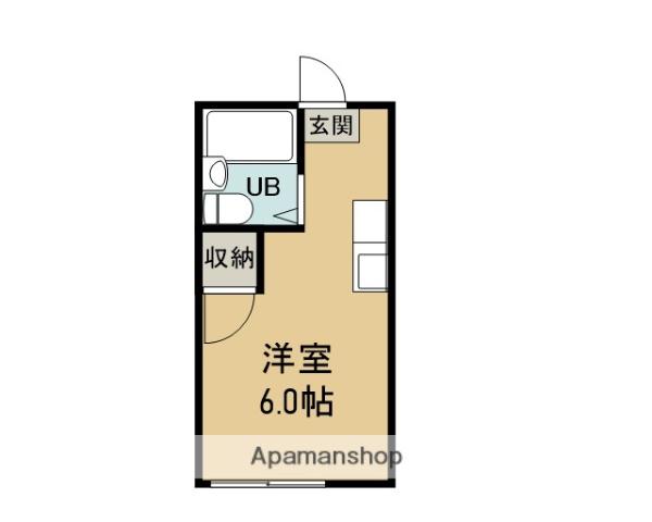 レモンハウス(ワンルーム/1階)の間取り写真