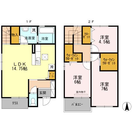 ルピナスＣ棟(3LDK)の間取り写真
