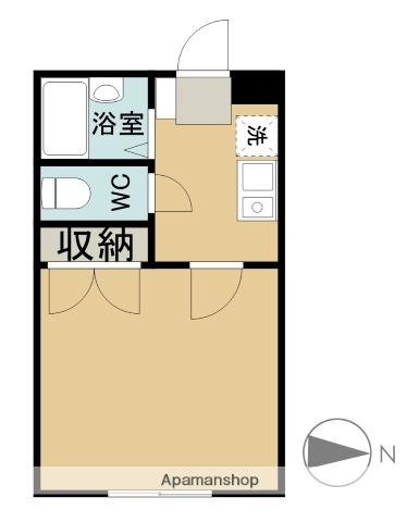 メゾン ルポB(1K/1階)の間取り写真