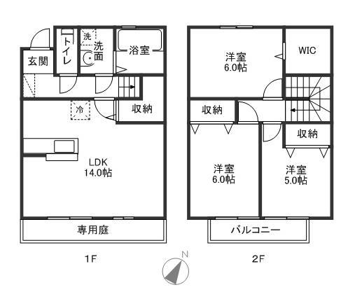 グランモア(3LDK)の間取り写真
