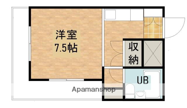 シャンティ東古松(1K/3階)の間取り写真