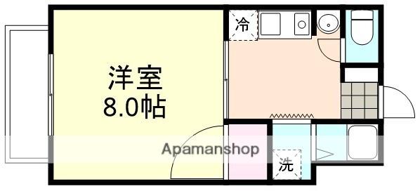 オアシス(1K/1階)の間取り写真