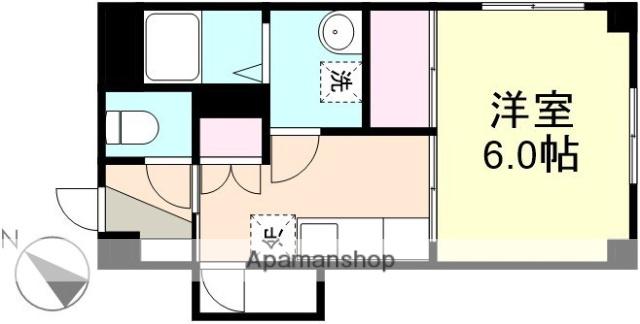 K3ビル(1K/4階)の間取り写真