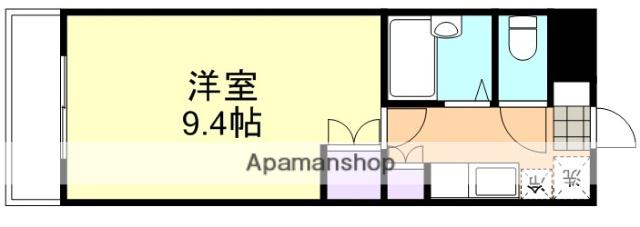 倉敷ライフ・キャンパスE棟(1K/4階)の間取り写真