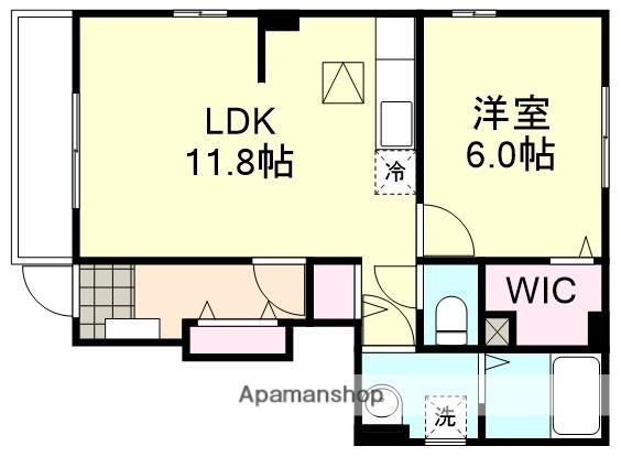 アンシャンテⅢ(1LDK/1階)の間取り写真