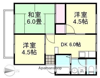 グリーンハイツ(3DK/1階)の間取り写真
