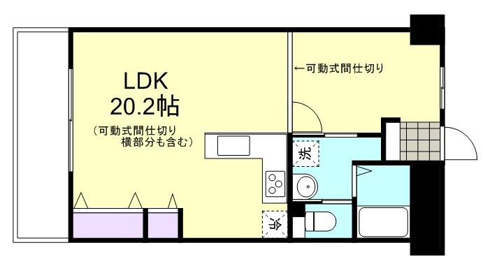 アルティザ倉敷(1LDK/8階)の間取り写真