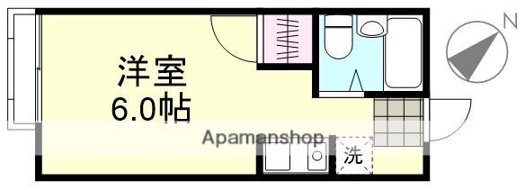 コーポルミナスA(ワンルーム/2階)の間取り写真