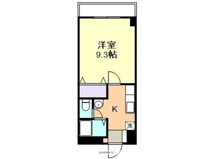 ニューレント中祥(1K/5階)の間取り写真