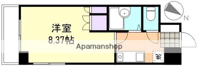 ジュネス天領Ⅰ(1K/2階)の間取り写真