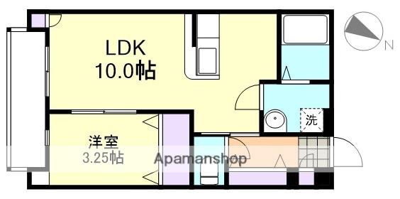 エスペランサ(1LDK/1階)の間取り写真