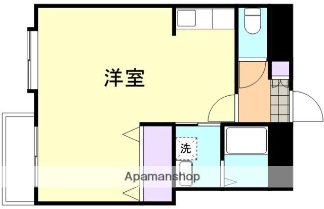カレント中庄(ワンルーム/1階)の間取り写真