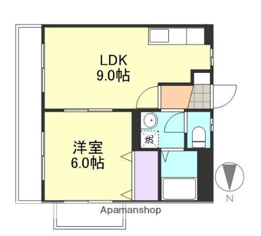 グランティーア(1LDK/3階)の間取り写真
