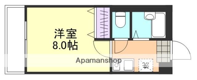 ルーチェA棟(1K/2階)の間取り写真
