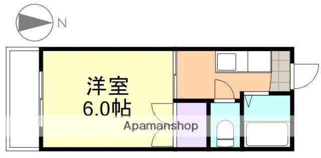 ブライトライツ くらしき(1K/5階)の間取り写真