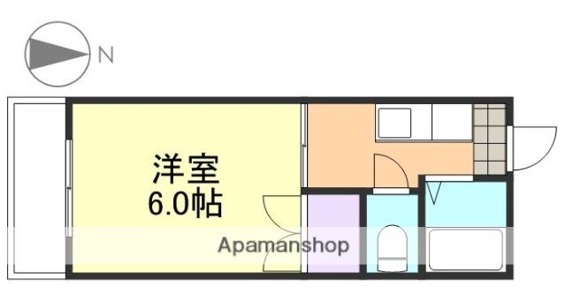 ブライトライツ くらしき(1K/4階)の間取り写真