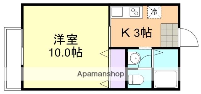 エタニティー安江B棟(1K/1階)の間取り写真