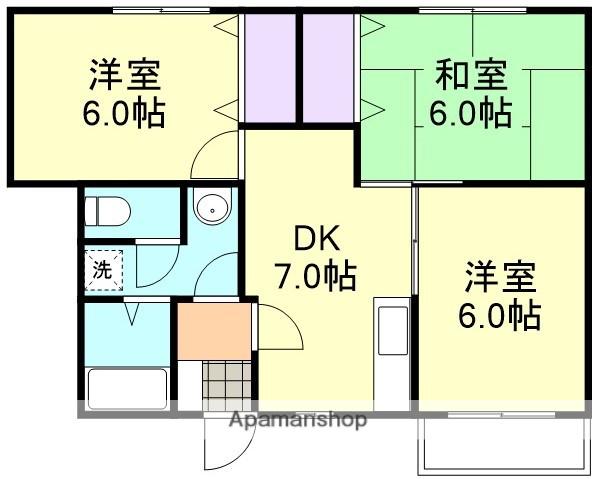 ファミリースポット(3DK/1階)の間取り写真