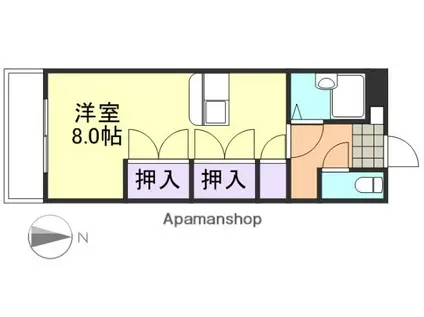 スターマンション新田(ワンルーム/3階)の間取り写真