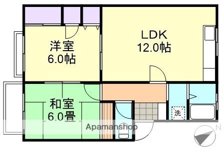 新若マンション(2LDK/2階)の間取り写真