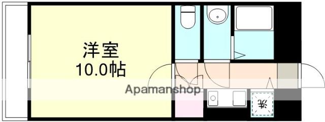 シティーガーデンオオヤマ(1K/6階)の間取り写真