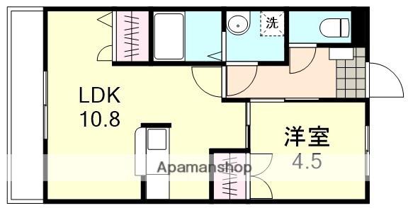 ロイヤル藤Ⅱ(1LDK/2階)の間取り写真