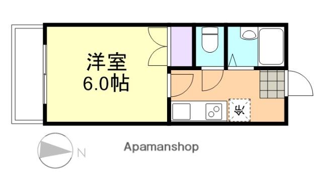 プリード倉敷(1K/5階)の間取り写真