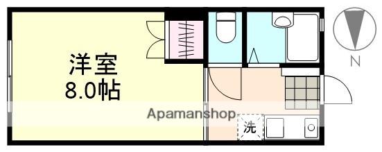 アスリートA棟(1K/1階)の間取り写真