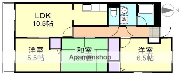 デューク白楽町 I(3LDK/1階)の間取り写真