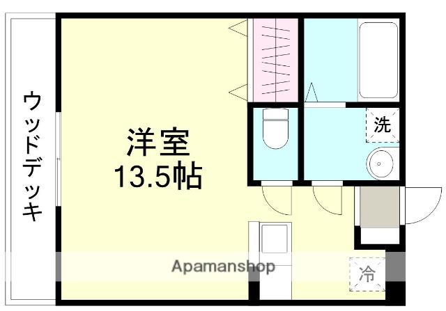 プレミアムコート乙島(ワンルーム/1階)の間取り写真