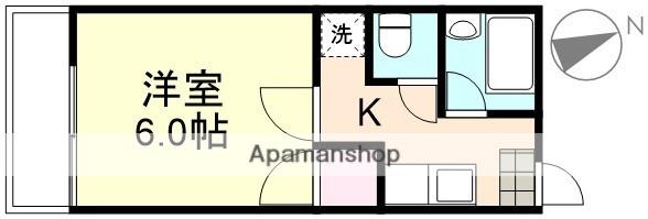 江口アパート(1K/2階)の間取り写真