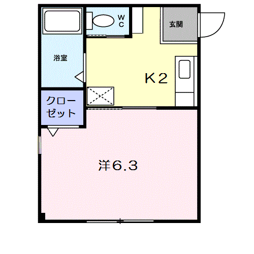 シティ大森(1K/1階)の間取り写真