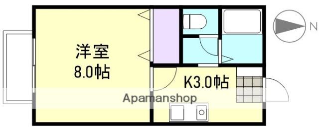 セジュール大樹(1K/1階)の間取り写真