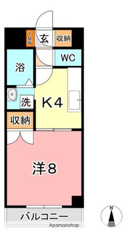 グローリー中庄(1K/2階)の間取り写真