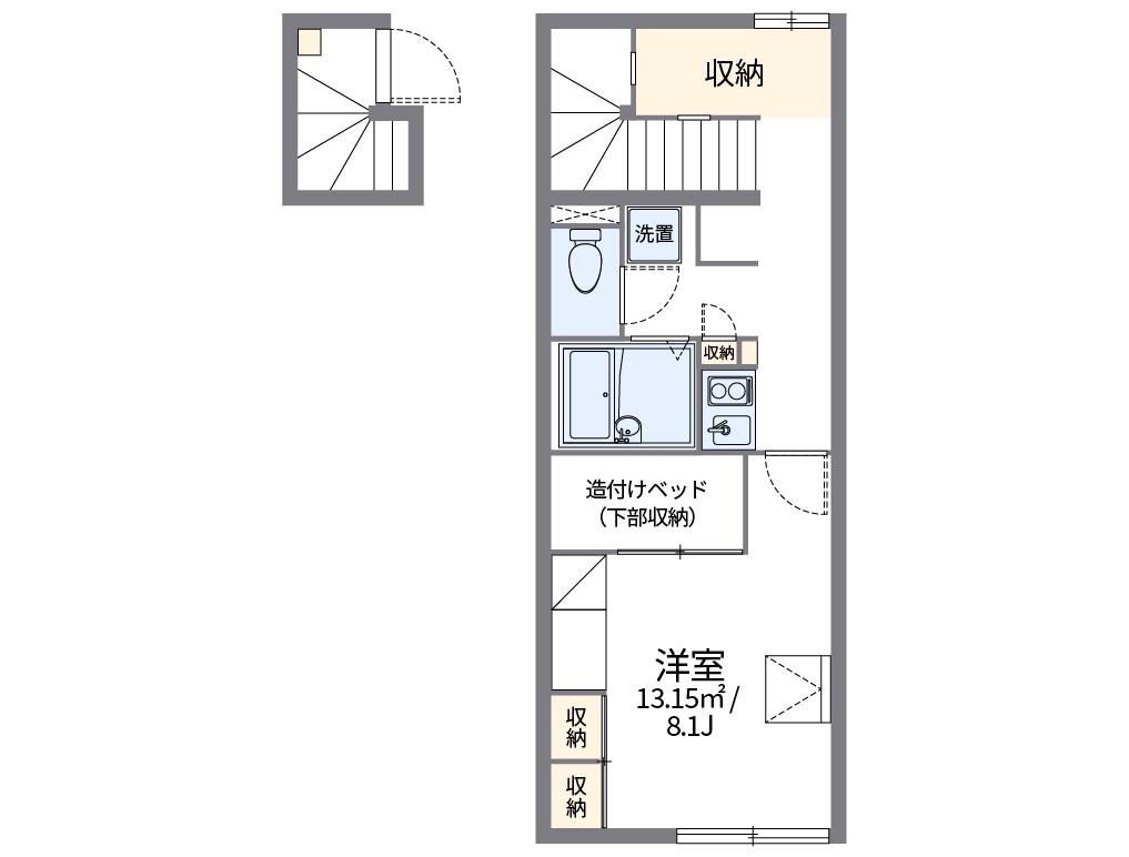 レオパレスNEW伊部(1K/2階)の間取り写真