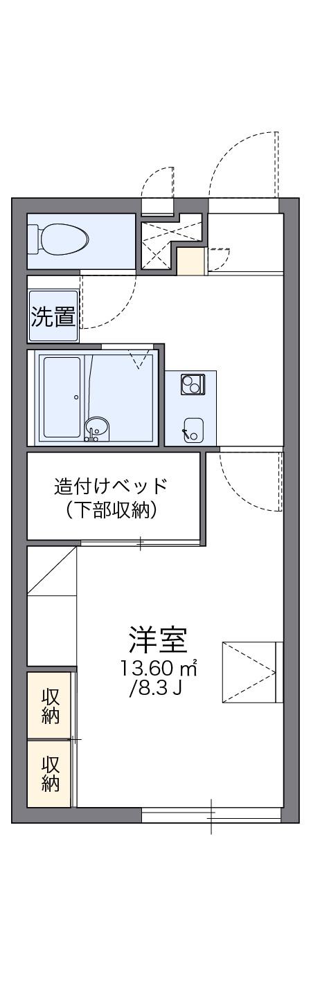 レオパレスグローリーⅡ(1K/2階)の間取り写真