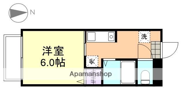 ブルーリバー(1K/1階)の間取り写真
