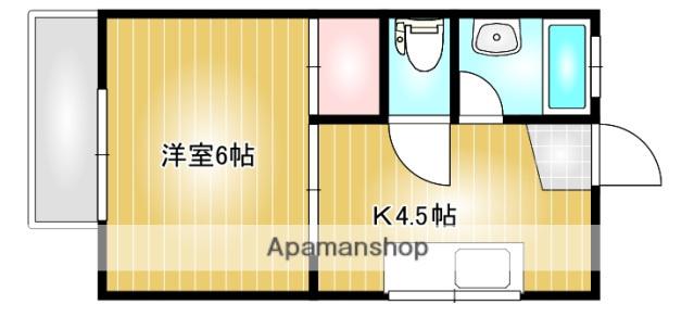 守屋コーポ(1K/2階)の間取り写真