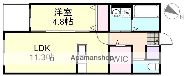 エスポワールⅠ(1LDK/1階)の間取り写真