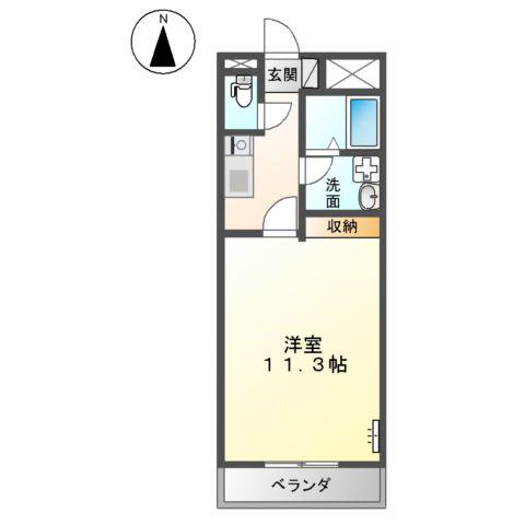 リバパレス(1K/1階)の間取り写真