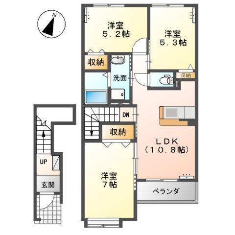 MIYAVY(3LDK/2階)の間取り写真