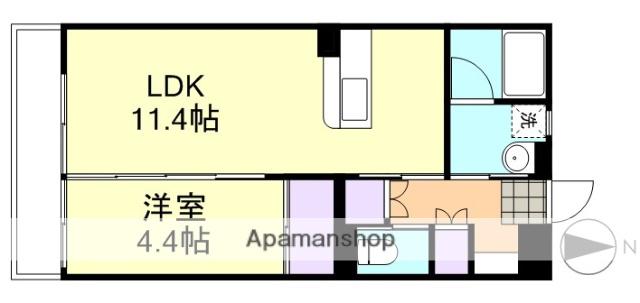 リバーサイド清音Ⅰ(1LDK/3階)の間取り写真