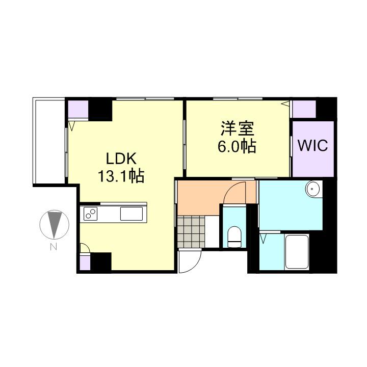 ヴィオーラ中山下(1LDK/4階)の間取り写真