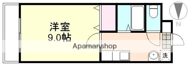 サンライズマンション(1K/2階)の間取り写真