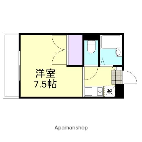 ソレイユ(ワンルーム/1階)の間取り写真